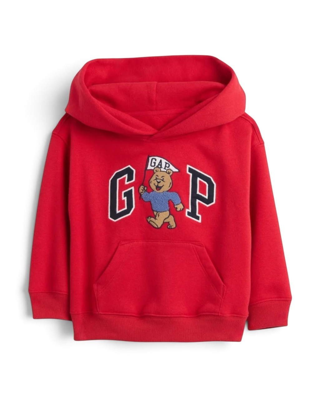 NWT babyGap Red Brannan Bear Logo Hoodie Size 3T